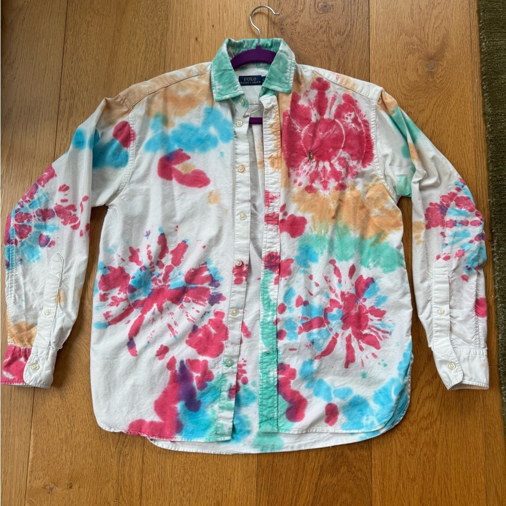 Polo Ralph Lauren Colorful Tie-Dye Button Down Shirt